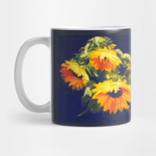 Sunflowers - oil painting on linen Mug